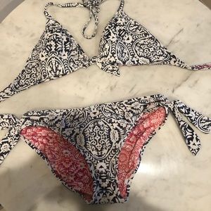 Reversible Black or Pink Bikini Set